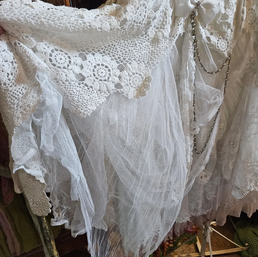 OOAK NWOT CUSTON LACE SKIRT - Picture 6 of 16